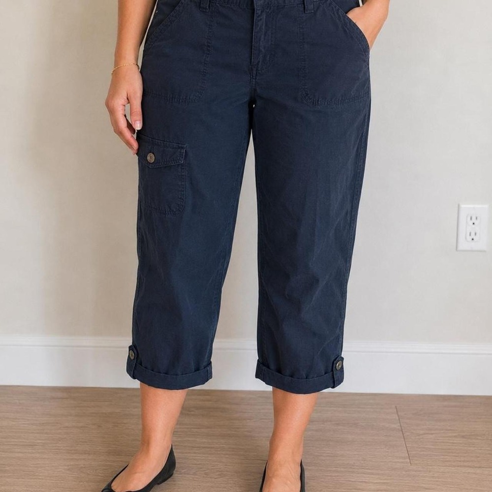 DKNY Y2K black Cargo Capris
